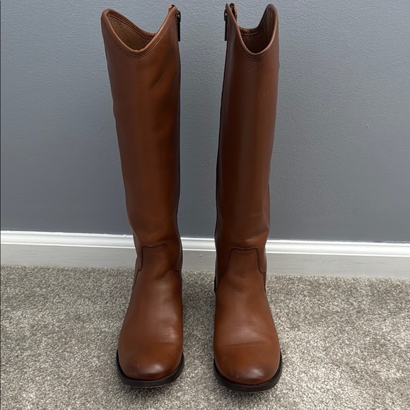 Frye Riding Boots Women’s size 6.5 Marissa Tall Cognac Leather - Picture 3 of 10